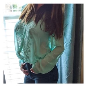 Sheer Lauren Conrad Blouse.